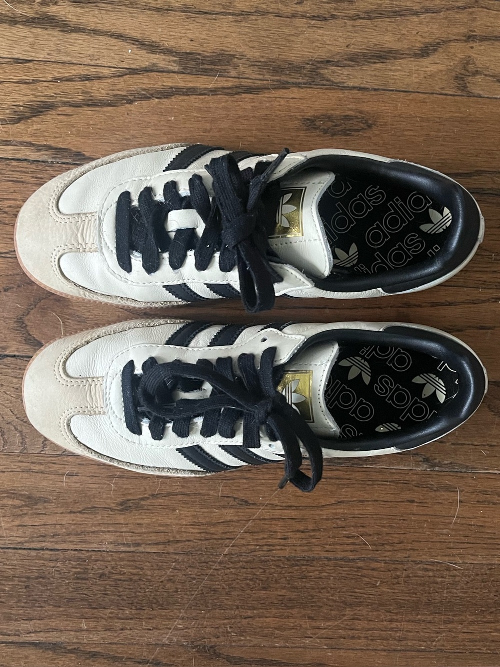 adidas Samba Sneakers in White, Black and Gum - Picture 2 of 4
